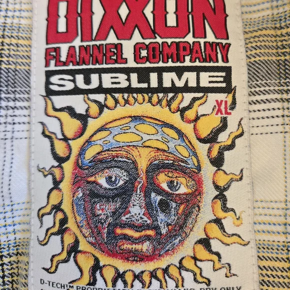 DIXXON Men's Yellow and Black Plaid Shirt - Picture 3 of 3